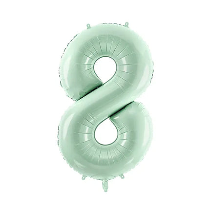 8 Jahre Figur Ballon Mintgrün Leer 72cm