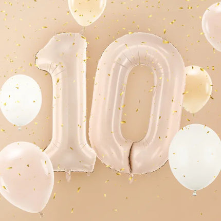 0 Jahr Figur Ballon Beige 72cm