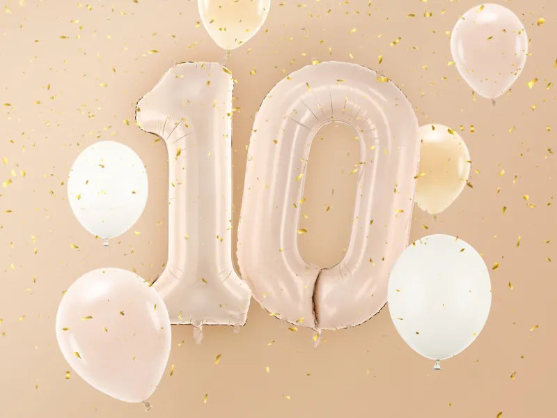 0 Jahr Figur Ballon Beige 72cm