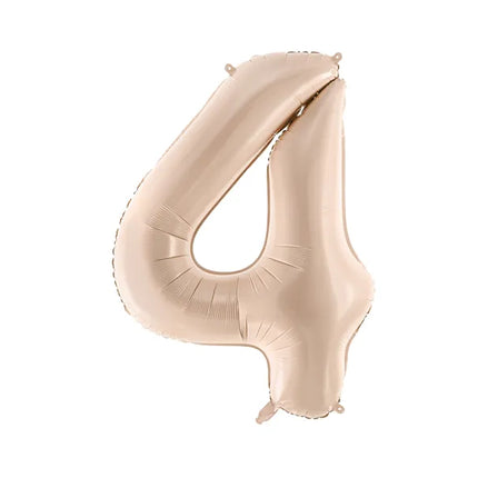 4 Jahre Figur Ballon Beige Gloss Empty 72cm