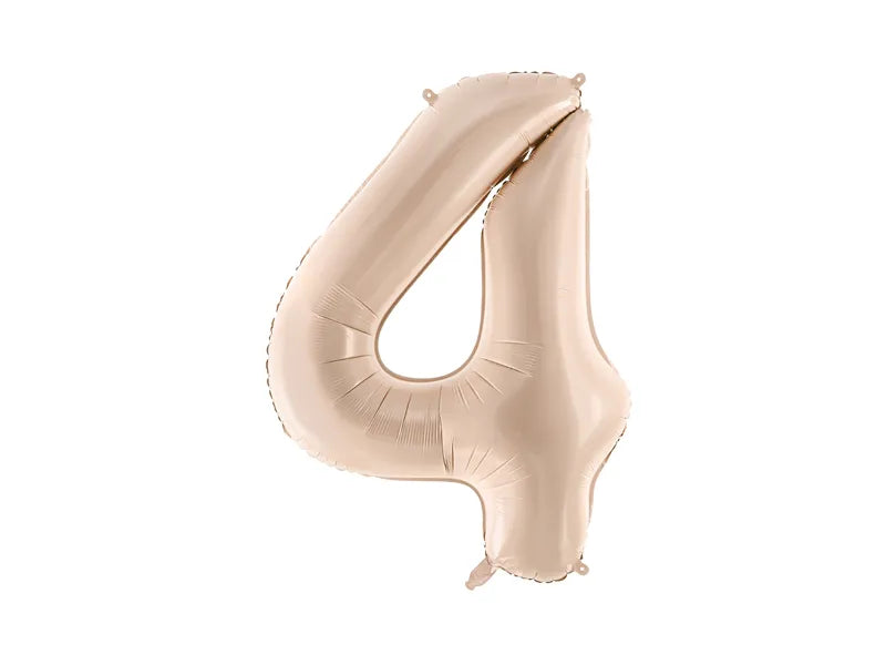 4 Jahre Figur Ballon Beige Gloss Empty 72cm