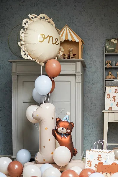 1 Jahr Figur Ballonbär 81cm