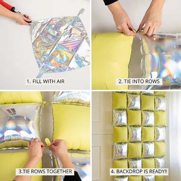 Holographischer Ballon 35cm 4Stück