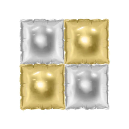 Gold Silber Ballon 35cm 4Stk