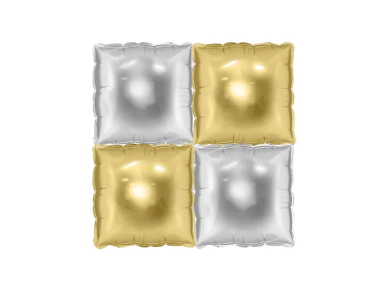 Gold Silber Ballon 35cm 4Stk