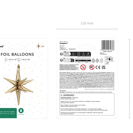 Stern Ballon Gold 50cm