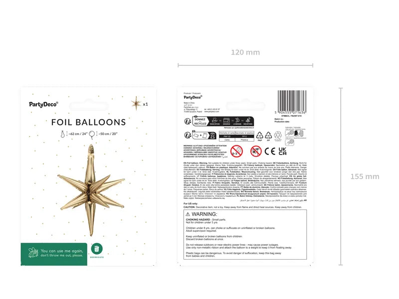 Stern Ballon Gold 50cm