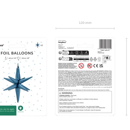 Stern Ballon Dunkelblau 50cm