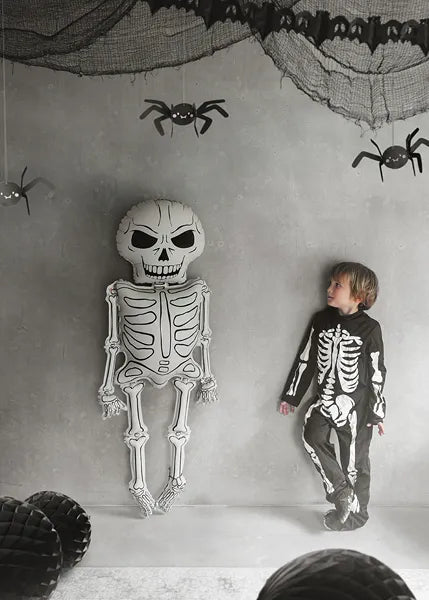Folienballon Skelett XXL, 46x129 cm, Mix