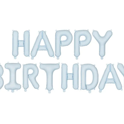 Happy Birthday Briefballon Blau 3.4m