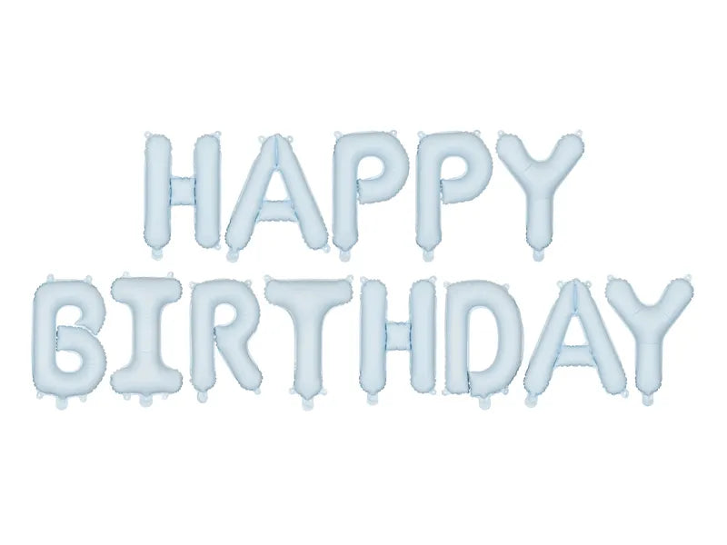 Happy Birthday Briefballon Blau 3.4m