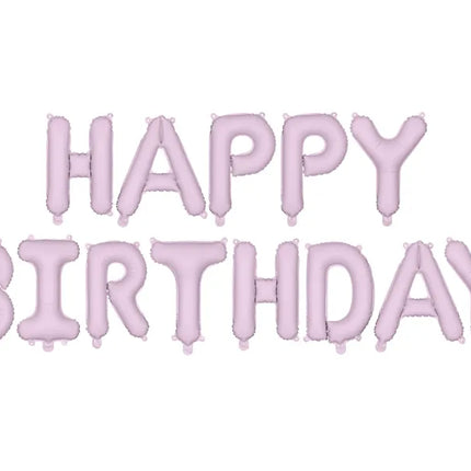 Happy Birthday Brief Ballon Lila 3.4m