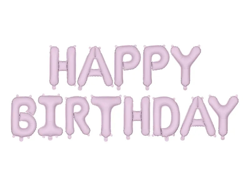 Happy Birthday Brief Ballon Lila 3.4m