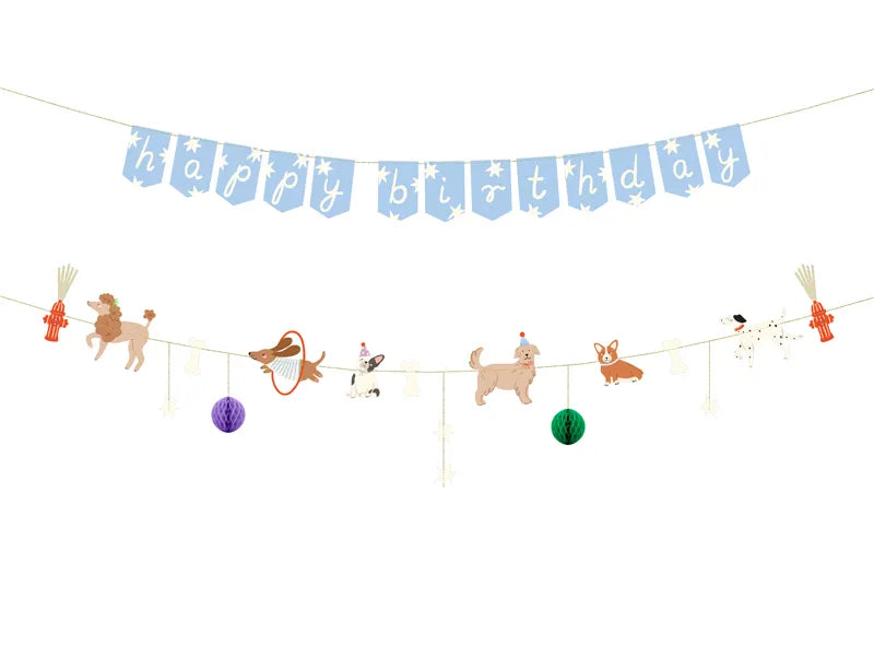 Happy Birthday Buchstabengirlande Hunde 2,1m
