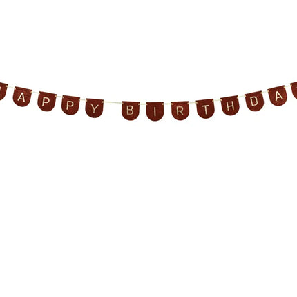 Happy Birthday Buchstabengirlande Schwarz Gold 3m