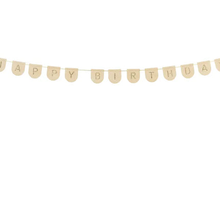 Happy Birthday Buchstabengirlande Gold Rosa 3m