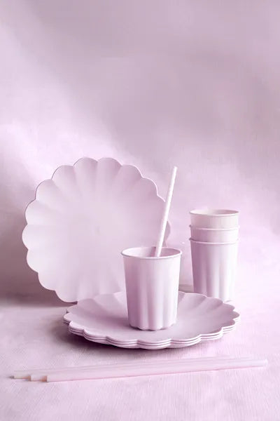 Lila Becher Plastik 220ml 4Stück