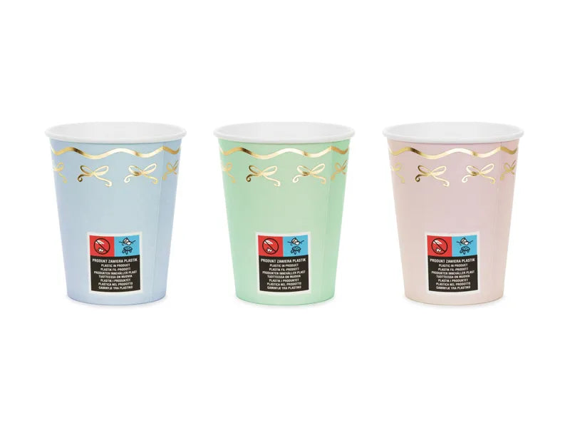 Farbiger Becher Pastell 220ml 6 Stk