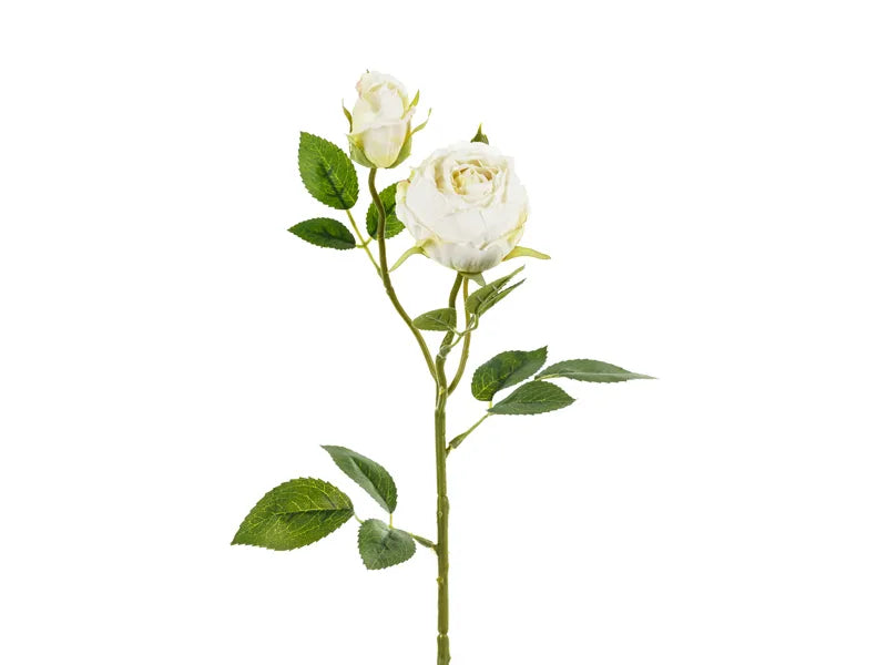 Weiße künstliche Blume Rose 55cm