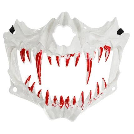 Halloween Maske Weißer Totenkopf Zähne