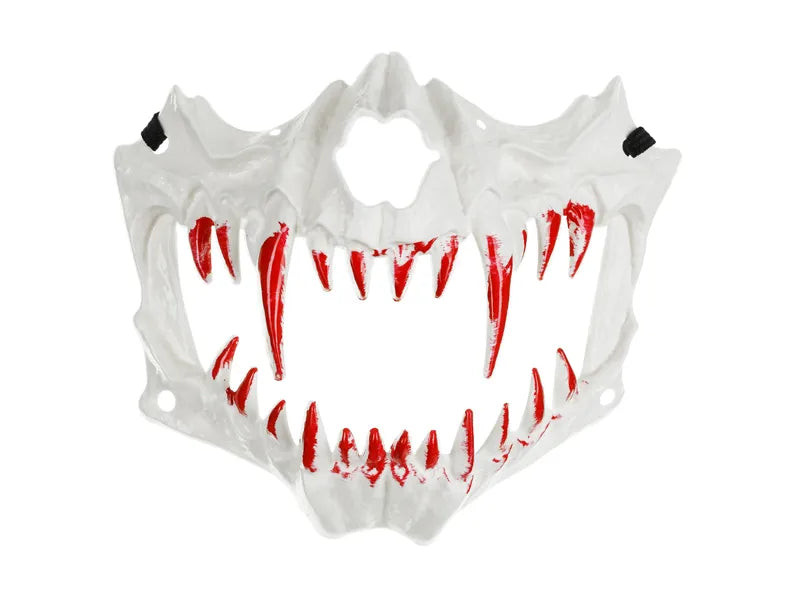 Halloween Maske Weißer Totenkopf Zähne