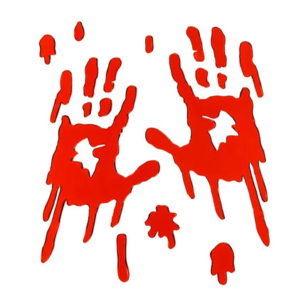 Halloween Fensteraufkleber Rote blutige Hände 24,5cm
