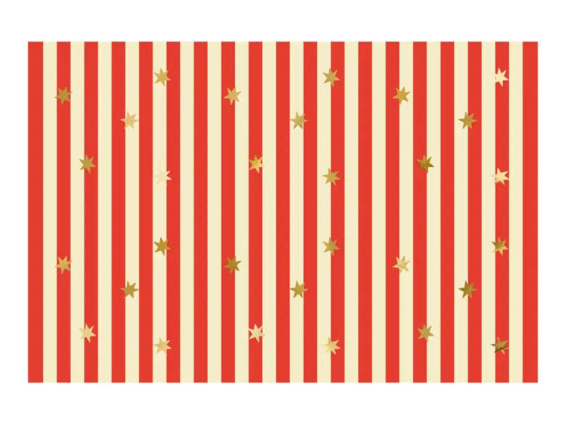 Zirkus Tischdecke Rot Weiß Gestreiftes Papier 1.8m