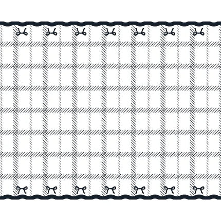 Schleife Tischtuch Schwarz Weiß Papier 1.8m