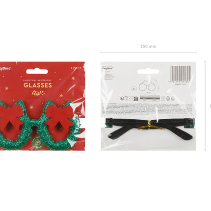 Weihnachtsgläser Rot Grün Schleife