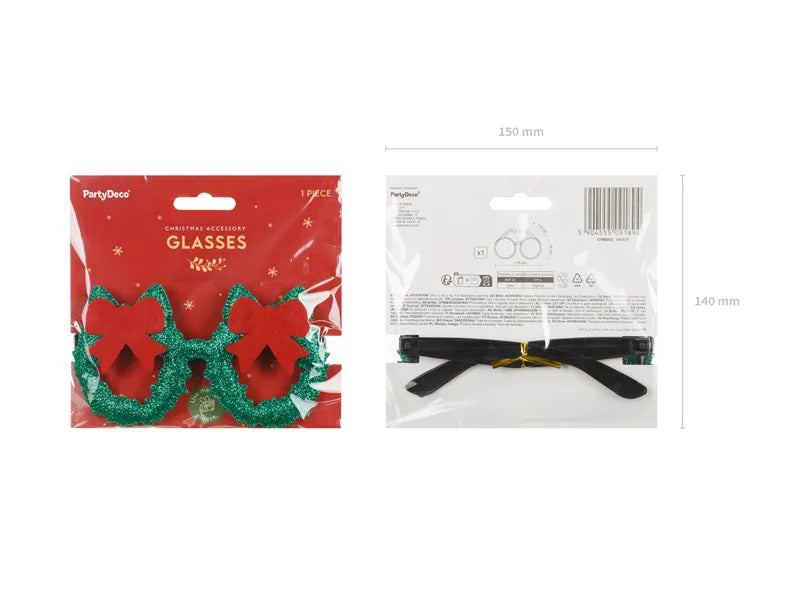 Weihnachtsgläser Rot Grün Schleife