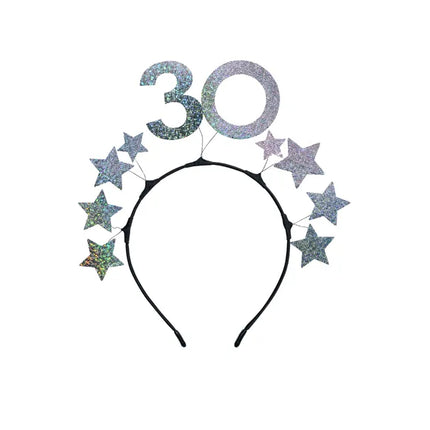30 Jahre Haarband Silber