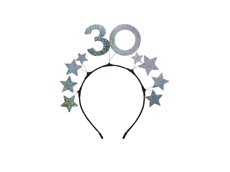 30 Jahre Haarband Silber