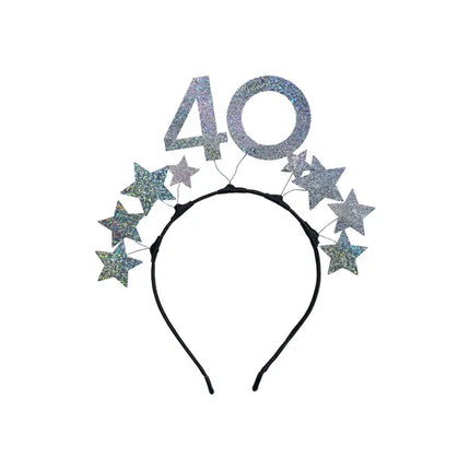 40 Jahre Haarband Silber