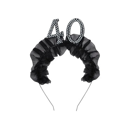 40 Jahre Haarband Schwarz