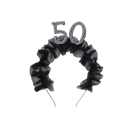 50 Jahre Haarband Schwarz
