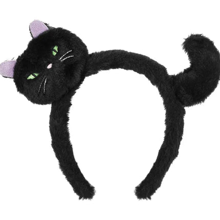 Katzen-Stirnband, 23,5x18 cm, schwarz