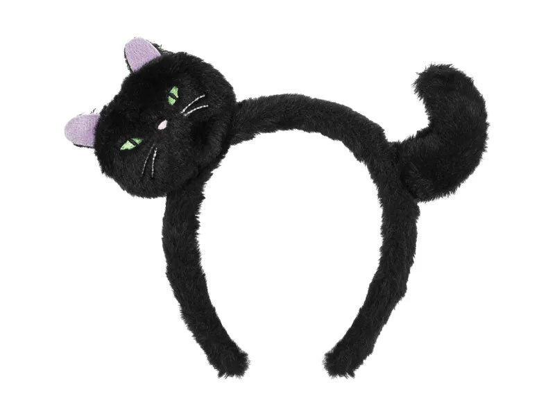 Katzen-Stirnband, 23,5x18 cm, schwarz