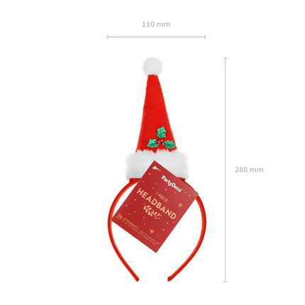 Weihnachts-Haarband Mini Weihnachtsmütze