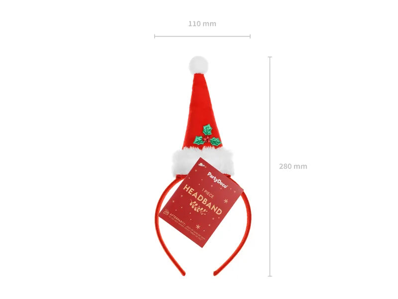 Weihnachts-Haarband Mini Weihnachtsmütze