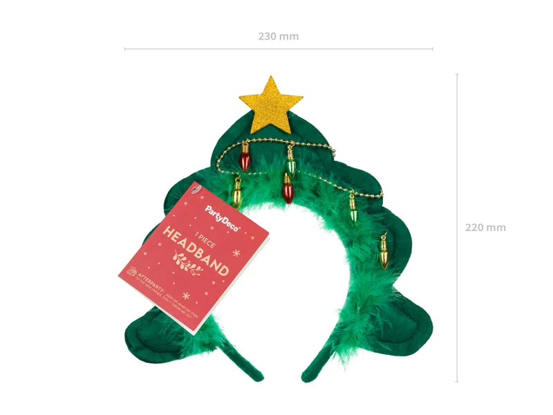 Weihnachtsbaum-Stirnband, 18,5x24cm, Mix