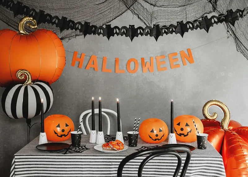 Halloween Ballons Orange Kürbisse 25cm 5Stk