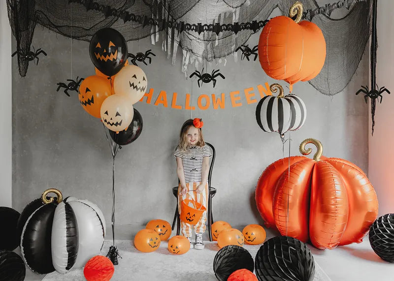 Halloween Ballons Orange Kürbisse 25cm 5Stk