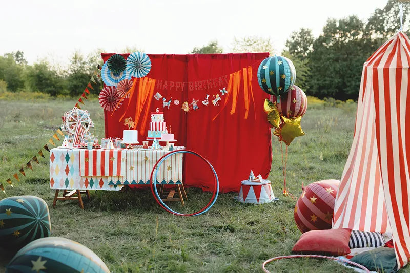Bunte Papierfächer 5 Stk