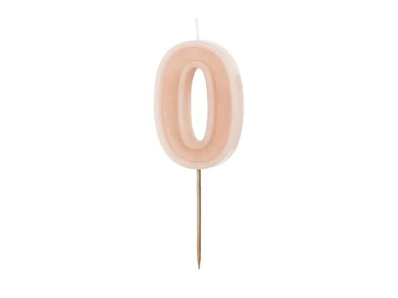 0 Jahr Kerzenlicht Rosa 10cm