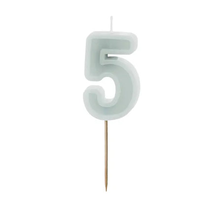 5 Jahre Kerzenlicht Grün 10cm