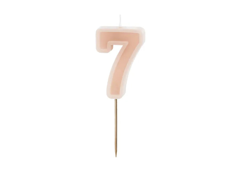 7 Jahre Kerze Nackt 10cm