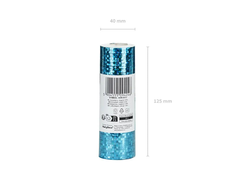 Blaue Serpentine Holographisch 3,8m