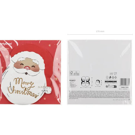 Weihnachtsservietten Santa 16cm 12 Stk
