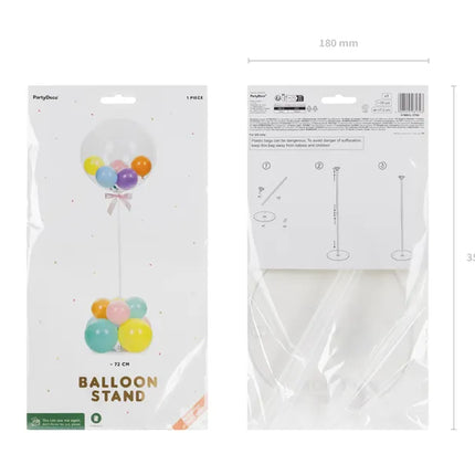 Weißer Ballonständer Plastik 72cm