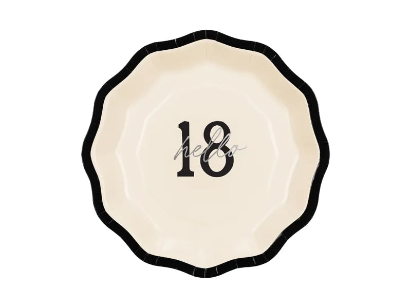 18-Jahres-Teller 18cm 6 Stk